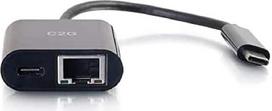 C2G USB-C eterneto adapteris su maitinimu Juodas USB 3.0 (3.1 Gen 1) C tipo sąsajos šakotuvas - Sąsajos šakotuvai (USB 3.0 (3.1 Gen 1) Type-C)