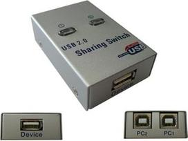 KALEA-INFORMATIQUE USB 2.0 automatinio dalijimosi dėžutės tipo 2 prievadų jungiklis su nuotolinio valdymo pulteliu Metalinis korpusas