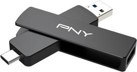 PNY 2TB Duo Link V3 USB 3.2 Gen 2 Type-C ir Type-A OTG Flash diskas Ekstremalus skaitymo/rašymo greitis 1000/800MB/s Išorinė mobilioji saugykla, suderinama su išmaniaisiais telefonais, planšetiniais kompiuteriais, nešiojamaisiais kompiuteriais ir stalinia