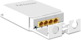 REVODATA 3 prievadų lauko Gigabit PoE ilgintuvas, 10/100/1000Mbps PoE kartotuvas 100/250 metrų atstumu, IEEE802.3af/at 3 PoE išvestis, atsparus vandeniui lauke, Plug and Play (WPOE6004G)