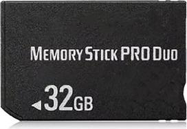 SHEAWA 32GB didelės spartos "Memory Stick MS Pro Duo" atminties kortelė, skirta "Sony PSP" ir "Cybershot" fotoaparatams