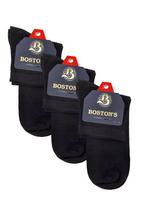 Šukuotinės medvilnės kojinės vyrams Boston's, juodos, 3 poros, 41-44