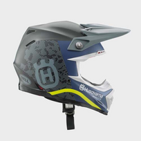HUSQVARNA šalmas Moto 9S Flex Gotland ECE pilka/mėlyna/juoda