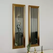 Veidrodžių rinkinys (2 dalys), Hanah Home, saldainiai, auksas, 30 x 90 x 3