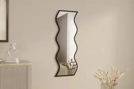 Veidrodis, Hanah Home, Safi, baltas Juoda, 40 x 120 x 2,2