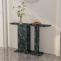 "Bestiry" modernus konsolinis sofos stalas, siauras akcento stalas prieškambaryje, tvirta ir patikima konstrukcija įėjimo fojė svetainėje, prieškambaryje (žalias, 120 cm)