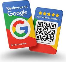 "Google" apžvalga QR ir NFC bakstelėjimo kortelė - 1 kortelė - "iPhone" ir "Android" - Padidinti atsiliepimus pagal MESSAGENES