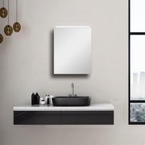 "Talos Mirage" veidrodinė spintelė 50 x 60 cm Vonios veidrodinė spintelė su LED apšvietimu Aukštos kokybės aliuminio korpuso vonios veidrodinė spintelė su neutralios baltos spalvos šviesa