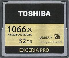 "Toshiba Exceria Pro CompactFlash" atminties kortelė 32GB (iki 160MB/s skaitymo greitis), juoda