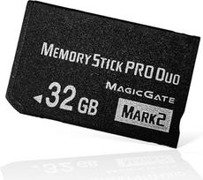 32GB "Pro Duo Mark2" didelės spartos atminties kortelė "Memory Stick" - puikiai tinka PSP ir fotoaparatų atminties kortelėms