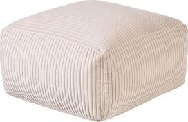 Beliani Skandi Mukki Pouf taburetė Cord Beige 50 x 50 cm Square Modern