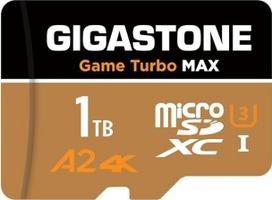 GIGASTONE 1 TB "Micro SD" kortelė, "Game Turbo MAX", iki 160/140MB/s, "MicroSDXC" atminties kortelė, skirta "Nintendo Switch 1", "SteamDeck", 4K UHD vaizdo įrašams, UHS-I A2 A2 V30 U3 C10