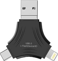Trikampio formos USB 3.0 atmintinė, 64GB "3-in-1" USB atmintinė, greitis iki 5GBPS, tinka "iPhone" / "Android" / "PC" / "iPad