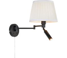 Markslöjd 109016- LED sieninis šviestuvas PIVOT 1xE27/40W/230V + LED/4W kreminė/juoda