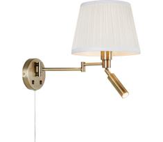 Markslöjd 109017- LED sieninis šviestuvas PIVOT 1xE27/40W/230V + LED/4W kreminis/žalvarinis