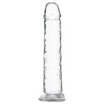 Addiction Crystal - dildo su siurbtuku (skaidrus) - 18 cm