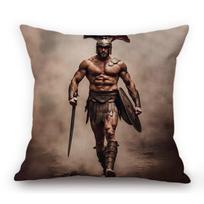 Sexy Hunk Jock Man Gladitor Hot Male Model Muscle Album Boyfriend Cotton Linen Home Decoration Sofa Pillow Case Cushion Cover 45x45cm 18x18in gray