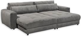 "Barura" didelė velveto išvaizdos sofa, pelenų spalvos - patogi svetainės sofa su dideliu gulėjimo paviršiumi - 292 x 90 (74) х 194 cm (plotis x aukštis x gylis)