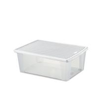 Plastikinė dėžė su dangčiu STEFANPLAST Elegance 39x29x17cm Balta
