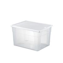 Plastikinė dėžė su dangčiu STEFANPLAST Elegance 39x29x24cm Balta