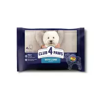 Visaverčio, konservuoto pašaro rinkinys šunims su ėriena CLUB 4 PAWS PREMIUM, 340 g