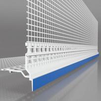PVC Nulašėjimo Profilis su Tinkleliu Vertex VLTU-2H, 2.5m