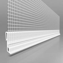 PVC Cokolio Profilis Su Tinkleliu Vertex LE-V, Užmaunamas 2,5 m
