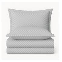 Pilkos spalvos iš ranforce medvilnės viengulė patalynė 140x200 cm Checkered – Mila Home Luxury