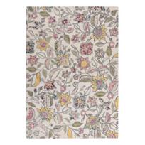Rankų darbo kreminės spalvos iš vilnos kilimas 120x170 cm Tania Floral – Flair Rugs