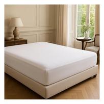 Baltos spalvos iš ranforce medvilnės paklodė su guma 200x140 cm Ranforce – Mila Home Luxury