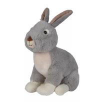Nicotoy: Sėdinti pliušinė triušis - 23 cm, pilkas