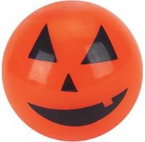 Šviečiantis šokinėjantis kamuoliukas SCARY FACE PUMPKIN LIGHT UP BOUNCING BALL, 5,5 cm
