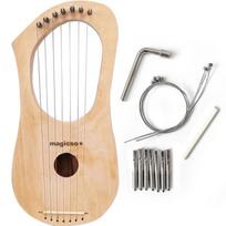 Nešiojamas 6 stygų arfos lyras rinkinys su stygomis ir smeigėmis, iš klevo medžio pagamintas muzikinis instrumentas, puikus pasirinkimas muzikantams, idealus pradedantiesiems ir profesionalams.