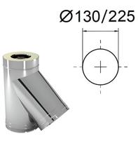 Izoliuotas 45° trišakis su adapteriu. D-130/225 mm.