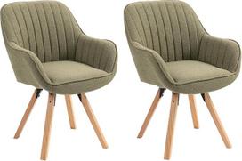 MEUBLE COSY Valgomojo kėdės Sukamosios 2 virtuvės kėdės Minkšta kėdė Sukamoji kėdė su porankiais Kėdė Makiažo kėdė iš audinio Medžio masyvo kojos Valgomojo kambarys Svetainė Studija Žalia
