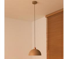 Duolla - Pakabinamas šviestuvas ant laido IRONLINE 1xE27/15W/230V Ø 27 cm smėlio/vario