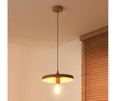 Duolla - Pakabinamas šviestuvas su laidu IRONLINE 1xE27/15W/230V Ø 30 cm smėlinė/varinė