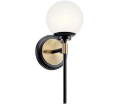 Kichler KL-BENNO1-BK-CPZ - LED vonios šviestuvas BENNO 2xG9/3W/230V auksinis IP44