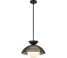 Alora Mood ALM-PERTH-P-BK - Pakabinamas šviestuvas ant strypo PERTH 1xE27/60W/230V skersm. 37,5 cm juodas