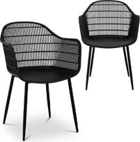 Fromm & Starck Star_SEAT_08 2 kėdžių rinkinys iki 150 kg Sėdynės paviršius 45 x 44 cm Juodas plastikas Kėdės kojos metalinės
