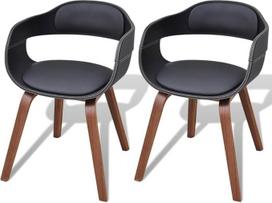 VidaXL Salės šezlongas 2 vnt Cadre en bois Cuir synthétique