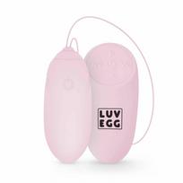 LUV EGG LUV EGG Pink Wireless Silicone Vibration System, 12 Modes, Waterproof