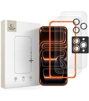 Apsauginis grūdintas stiklas + kameros apsauga Apple iPhone 16 Pro / 17 Pro telefonui "Tech-Protect Easy Set+ 3-Pack"