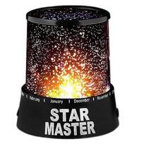 „Elight STM Star Master“ dviejų režimų „Star Sky“ projektorius su 4 AA / USB maitinimo laidu, juodas
