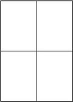 Logo A4, matt, white, 4 labels, 140g/m2 (32237)