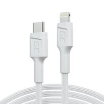 Kabel Biały USB-C – Lightning MFi 1m per Apple iPhone Green Cell PowerStream, z szybkim ładowaniem Power Delivery