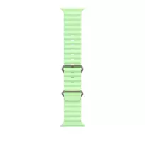 Apyrankė Apple Watch 49mm Neon Green Ocean Band - Natural Titanium Finish
