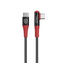 MicroConnect Safe Charge Angled USB-C to C  Data Blocker cable 240W, 1.5m