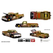 Mini GT Kaido House Modeliukas 1/64 1980 Chevrolet Silverado Sumatran Rhino, black/gold