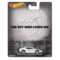Hot Wheels Premium Modeliukas Lotus Esprit S1 *The Spy Who Loved Me*, white (yra Sandėlyje)